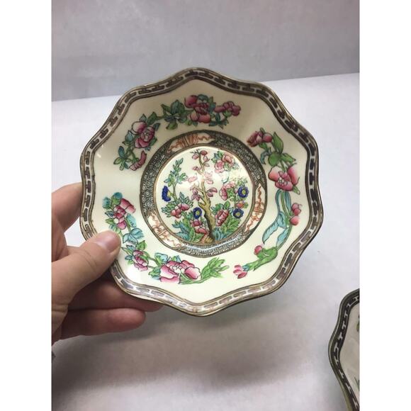 VINTAGE Coalport CHINA Indian SUMMER Pattern 3 Bowl SET Ice CREAM Soup CEREAL - Picture 9 of 12